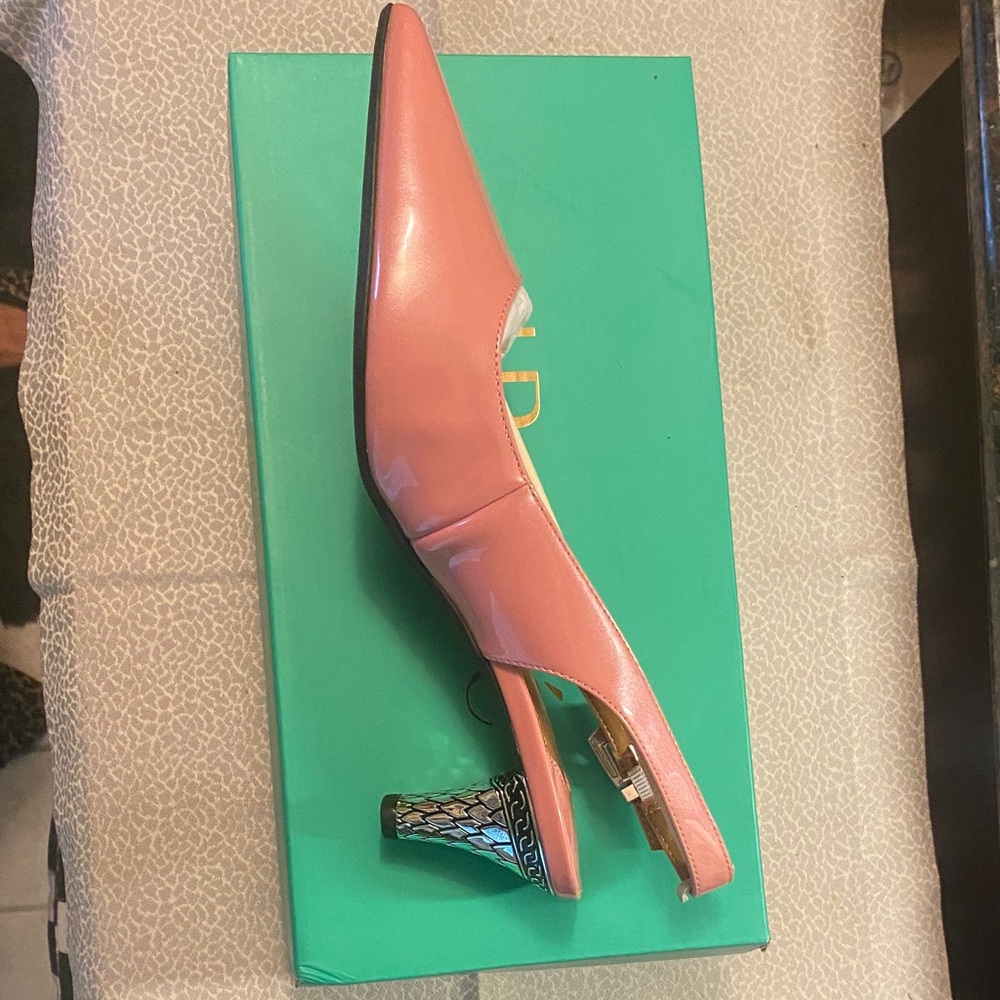 J.Renee Pink Slingbacks with Silver Accent Heel NIB